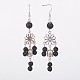 Natural Gemstone Beads Dangle Earrings EJEW-JE02612-2
