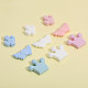 CHGCRAFT 18Pcs 9 Style Food Grade Eco-Friendly Silicone Beads SIL-CA0002-04-3