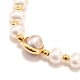 Natural Pearl Link Bracelets BJEW-D447-06G-01-3