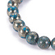 Chapelets de perles de pyrite naturelle  G-K181-8mm-H01-2