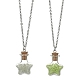 Collier pendentif bouteille étoile en verre lumineux NJEW-JN04522-1