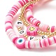 Handmade Polymer Clay Heishi Beads Stretch Bracelets Set BJEW-JB07406-03-8