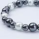 Pearlized Glass Round Beads Stretch Bracelets BJEW-JB02846-01-2