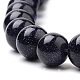 Synthetic Blue Goldstone Beads Strands G-S259-41-18mm-3