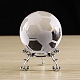 Display a sfera in vetro con sfera di cristallo da calcio con supporto PW-WG61563-01-1