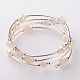 Bracelets enroulés avec puces de pierre gemme X-BJEW-JB01518-02-1