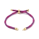 Bracelets argentés en corde de nylon MAK-C003-01G-5