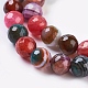 Natural Striped Agate/Banded Agate Beads Strands G-A063-8mm-1-3