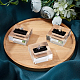 FINGERINSPIRE 3Pcs Clear Acrylic Ring Display Stand with Black Velvet 4x4x1.9cm Square Transparent Ring Display Holder Ring Storage for Store Showcase and Home Jewelry Organize RDIS-FG0001-20-5