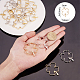 OLYCRAFT 16pcs Four-Leaf Clover Open Bezel Charms 2-Color Alloy Frame Pendants Color-Lasting Hollow Resin Frames with Loop for Resin Jewelry Making PALLOY-OC0001-10-6