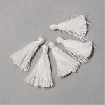 Baumwolle Quaste Dekorationen, Anhänger Dekorationen, weiß, 30 mm