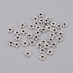 Tibetano argento perle distanziali, piombo & cadimo libero, rondelle, argento antico, circa 5.8 mm di larghezza, 2.2 mm di lunghezza, foro : about 1.5mm