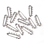Iron Kilt Pins, Platinum Color, about 16mm wide, 50mm long, hole: 3mm