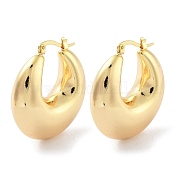 Brass Hoop Earrings EJEW-H301-02G-07
