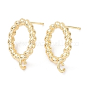 Brass Stud Earring Finding KK-C031-14G