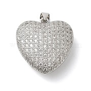 Латунные микропаве прозрачные подвески с фианитом KK-B094-06P