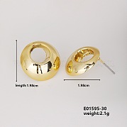 Модные милые плоские круглые серьги для индивидуального подбора WX1077-23
