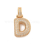 Латунные микропаве прозрачные подвески с фианитом KK-B099-01G-D
