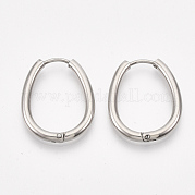 201 Stainless Steel Huggie Hoop Earrings STAS-T045-47B