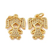 Латунные микро проложить кубического циркония подвески ZIRC-A021-54G-B