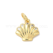 Подвески из латуни с покрытием из прозрачного кубического циркония KK-Z056-28G