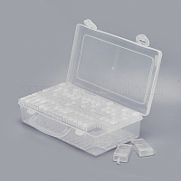 Plastic Bead Storage Containers, Rectangle, Clear, 5x2.7x3cm