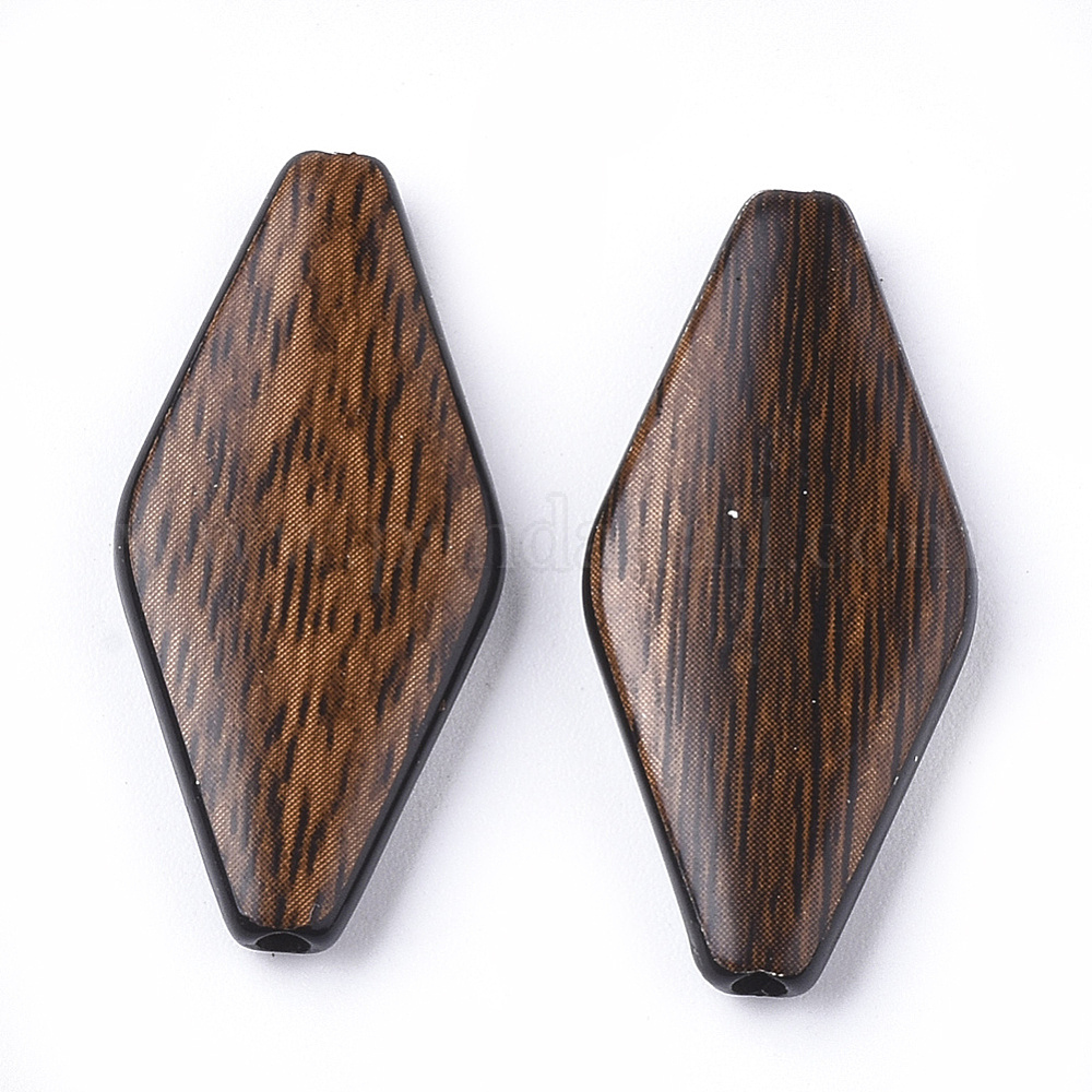 アクリルビーズ 模造の木 菱形 キャメル 31x14.5x4.5mm 穴：2mmの通販– Jp.PandaHall.com