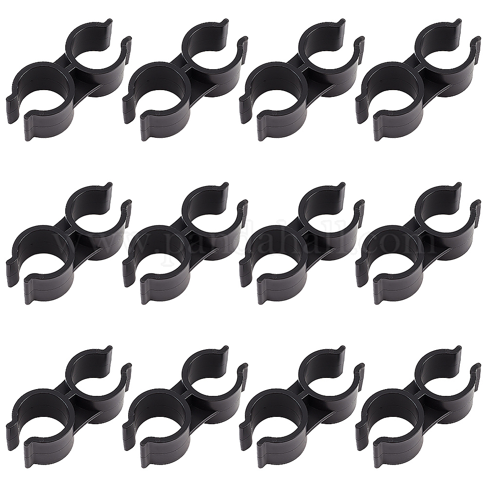 Shop 12PCS Plastic Double Pipe Clamps Shelf Pole Connector