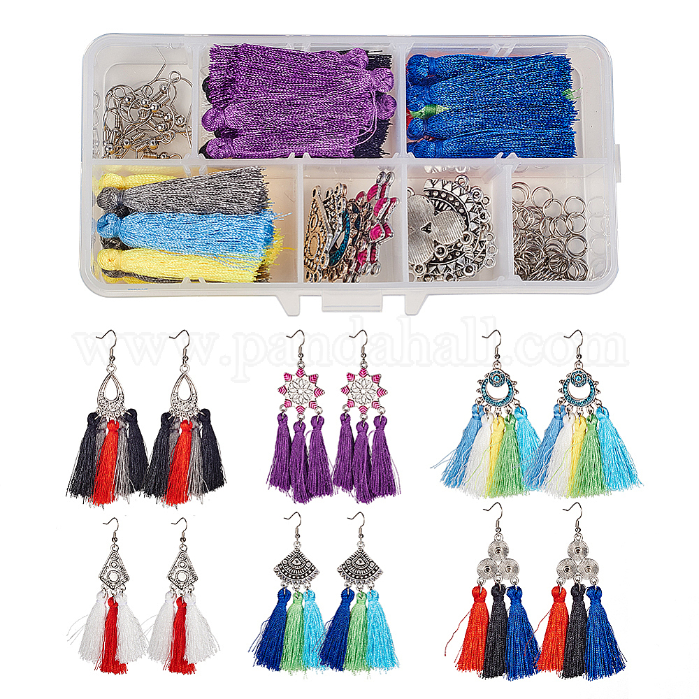 SUNNYCLUE DIY Armband Set 6-teilig - Gothic Halloween Perlen | Schwarz Rot Totenkopf Kreuz Design