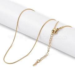 Ionenplattierung (IP) 201 Edelstahl-Kettenhalsketten, Schlangenketten, echtes 18k vergoldet, 16.14 Zoll (41 cm)