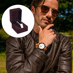 Boîtes à montres individuelles en velours&nbsp;CON-TADJ0001-02B