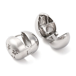 Серьги-кольца из нержавеющей стали 304 с прозрачным кубическим цирконием для женщин&nbsp;EJEW-Z076-03P-05