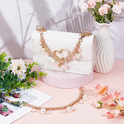 2 шт. 2 стиля розовая цинковая эмаль бант цветок подвеска кабель цепочка кошелек цепи&nbsp;FIND-BBC0004-57