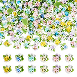 200 Stück undurchsichtige Blumen-Cabochons aus Kunstharz&nbsp;CRES-TA0001-73