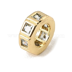 Messing Micro Pave klare Zirkonia europäische Perlen&nbsp;CU-CBA389D-06G