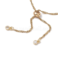 Изготовление браслета-слайдера из сингапурской цепи из нержавеющей стали 304&nbsp;AJEW-JB01328-01