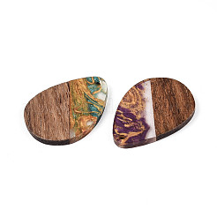 Подвески из непрозрачной смолы и ореха&nbsp;RESI-T060-50M