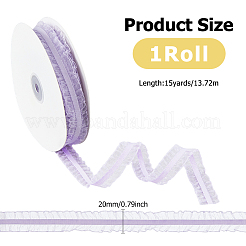 15 Yards Polyester gerüschter elastischer Spitzenbesatz&nbsp;OCOR-WH0088-81D