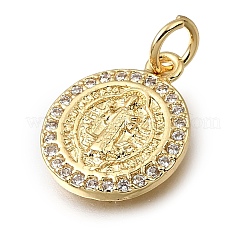 Messing klare Zirkonia Charms&nbsp;KK-G602-10G