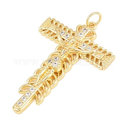 Латунные микропаве прозрачные подвески с фианитом&nbsp;KK-C169-04G