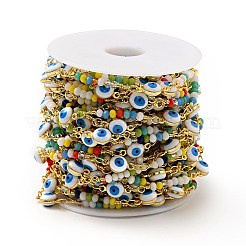 Латунные плоские круглозвенные цепи&nbsp;CHC-G017-24G