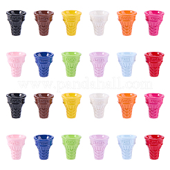 24pcs 12 Farben undurchsichtige Acrylperlen&nbsp;OACR-SP0002-02
