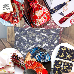 Tissu en coton de style japonais à motif de nuages&nbsp;DIY-WH0308-828A