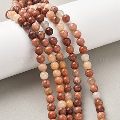 Натуральный розовый авантюрин бисер нитей&nbsp;G-P257-05-6mm