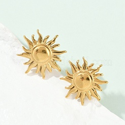 Ионное покрытие (ip) серьги-гвоздики из нержавеющей стали 304 для женщин&nbsp;EJEW-F300-10G