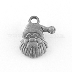 Alliage de style tibétain pendentif noël père noël&nbsp;TIBEP-R343-07AS-LF