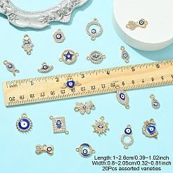 20 шт. 20 стиля эмалевые и стразы из сплава от сглаза и подвески с коннекторами и фурнитурой&nbsp;ENAM-YW0005-60