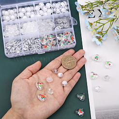 178шт 12 стиля прозрачные акриловые бусины&nbsp;TACR-CA0001-19