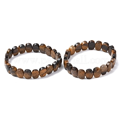 Braccialetti elastici con perline sfaccettate in pietre preziose miste naturali e sintetiche per donna&nbsp;BJEW-K251-07