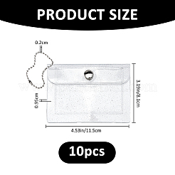 Porte-cartes de visite rectangulaires en PVC pailleté&nbsp;AJEW-WH0410-198A